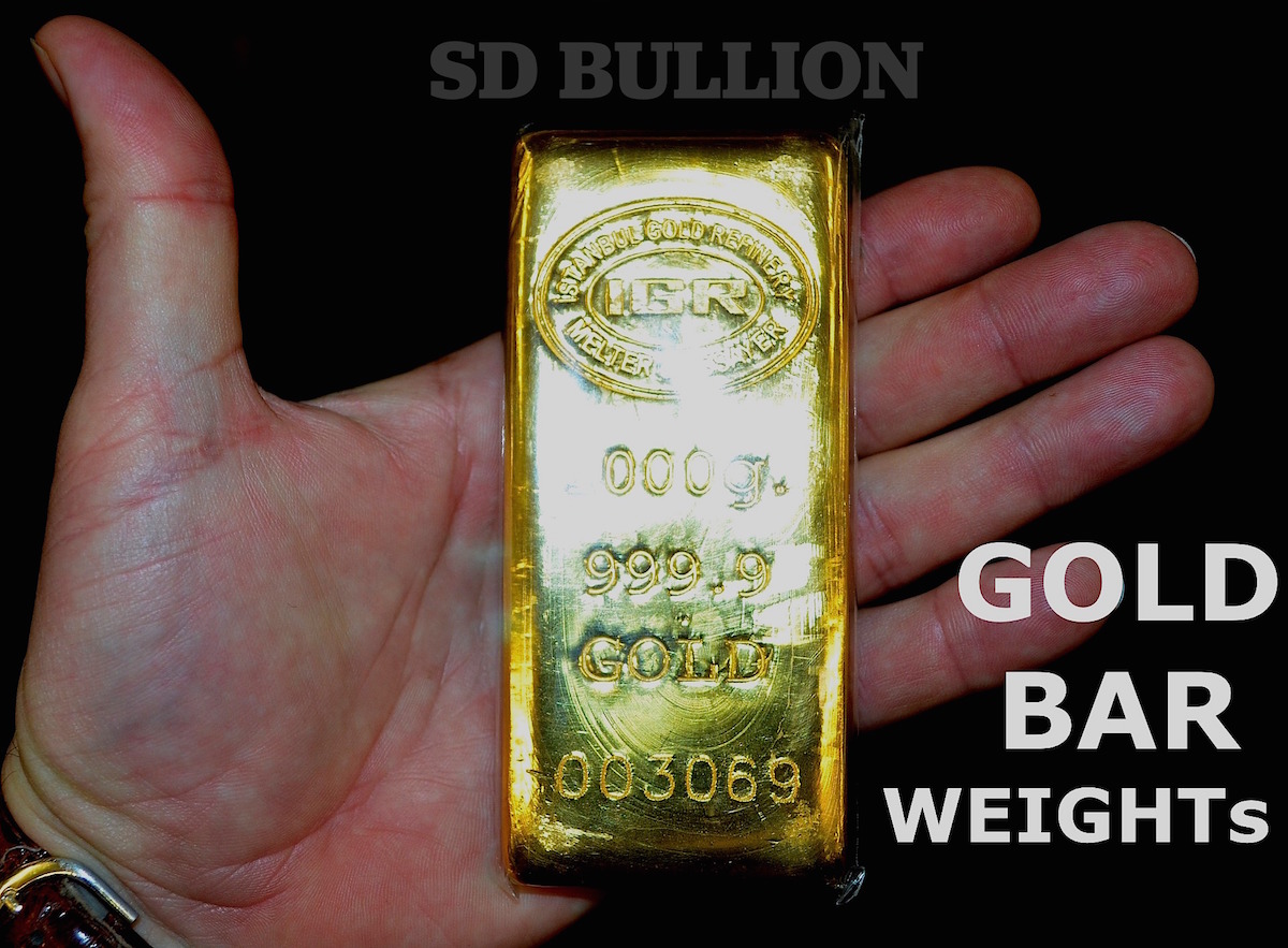 a gold bar weighs