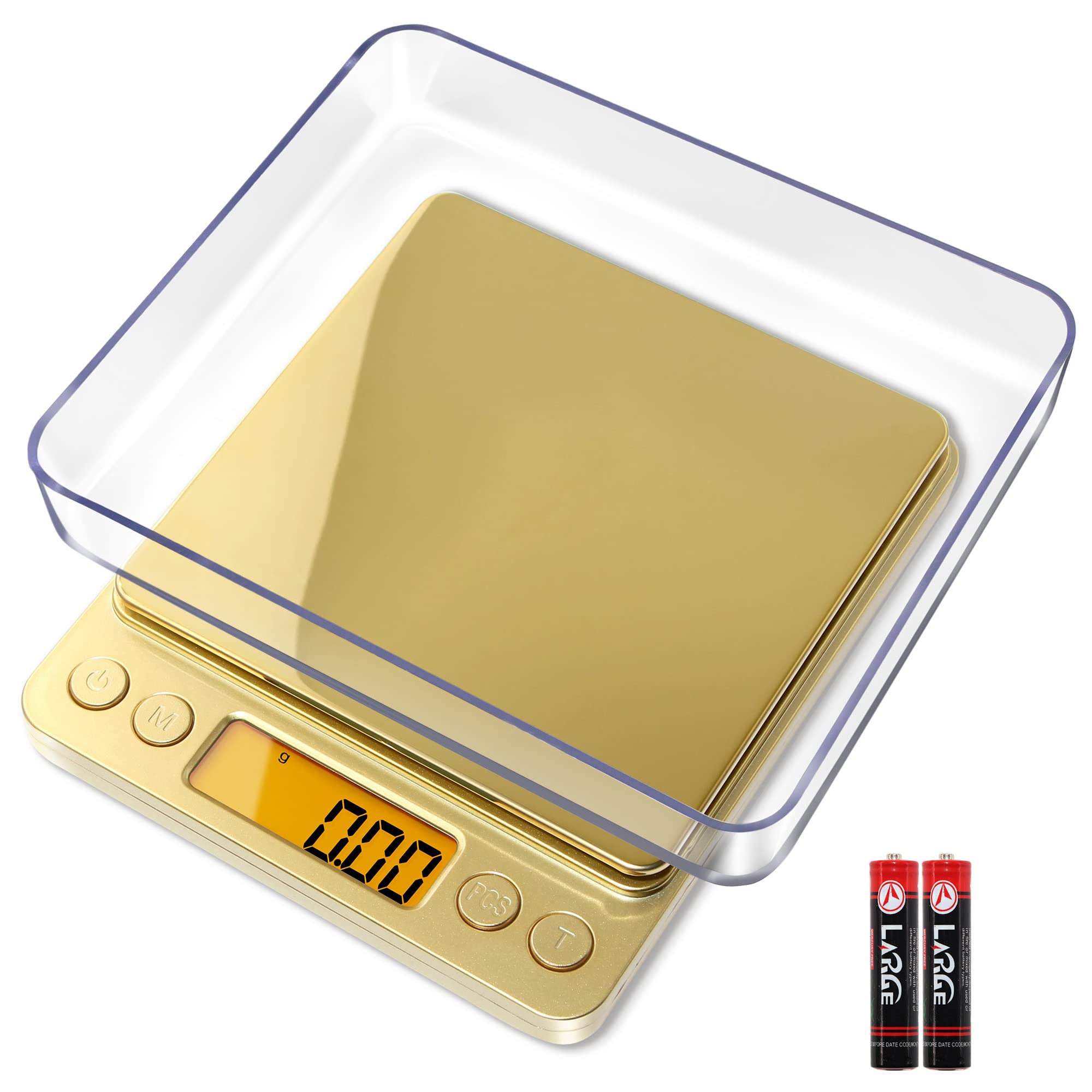 A scale measuring gold.