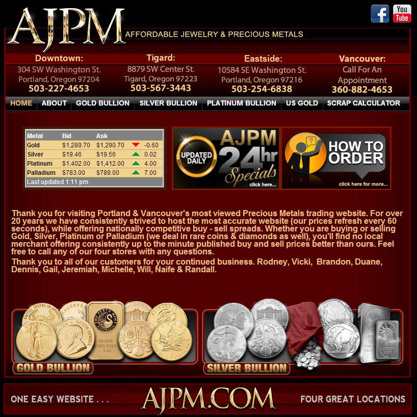 ajpm gold price