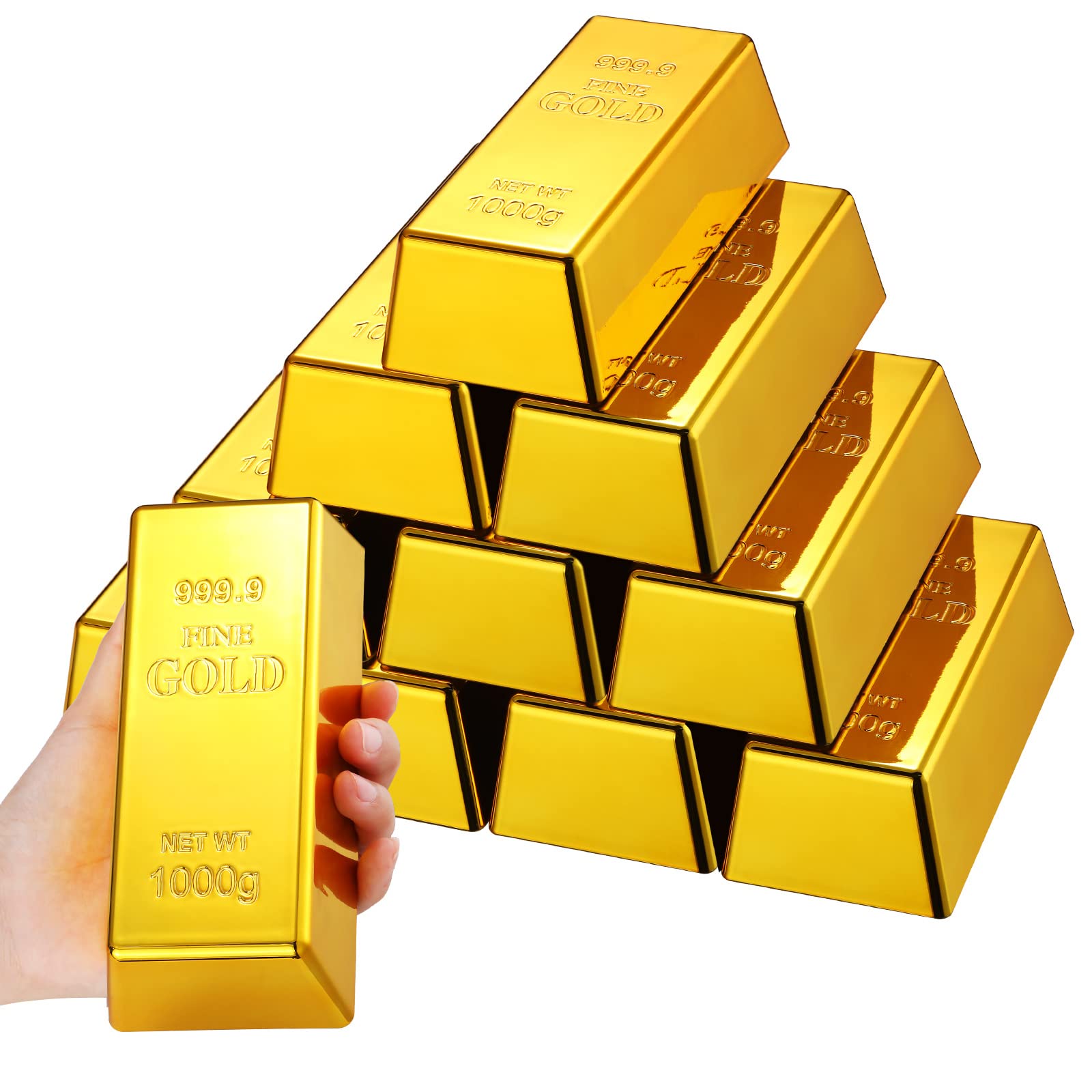 Gold bars and bullion.