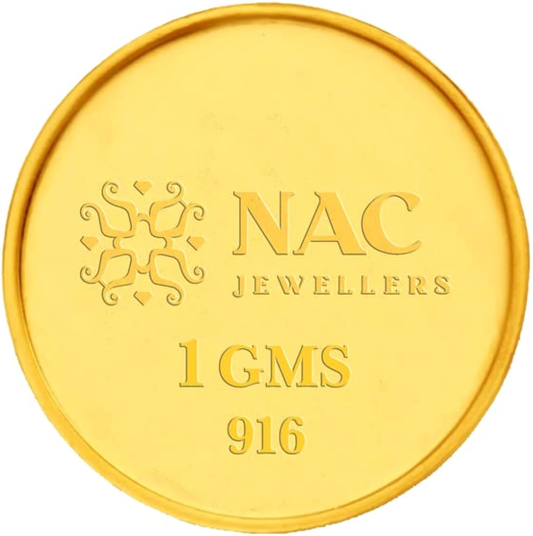 Gold coin with intricate design