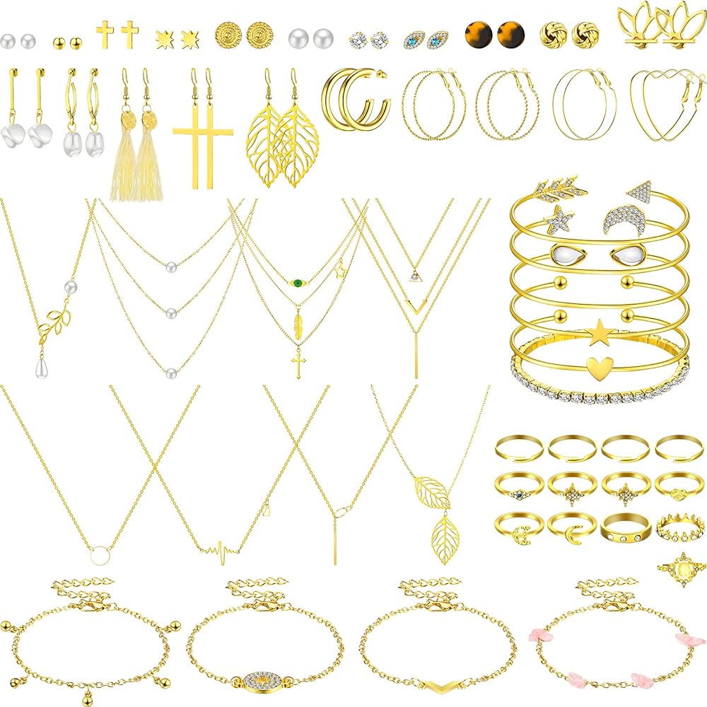 Gold jewelry pieces