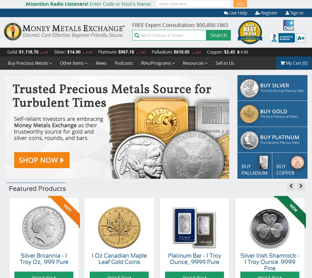 money metals exchange hours