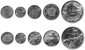 Silver 20 Swiss Francs Coins