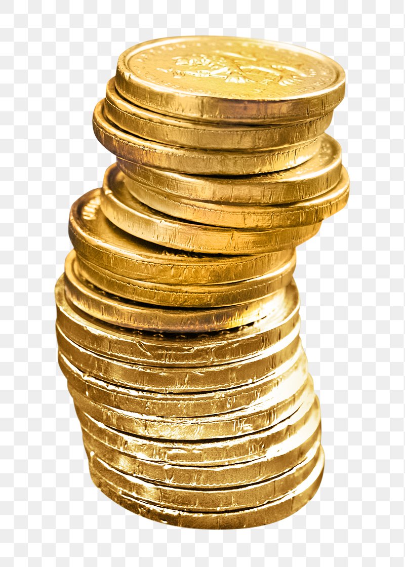 Stack of gold coins.