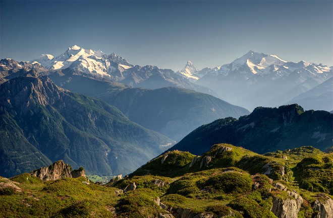 Swiss Alps mountain range